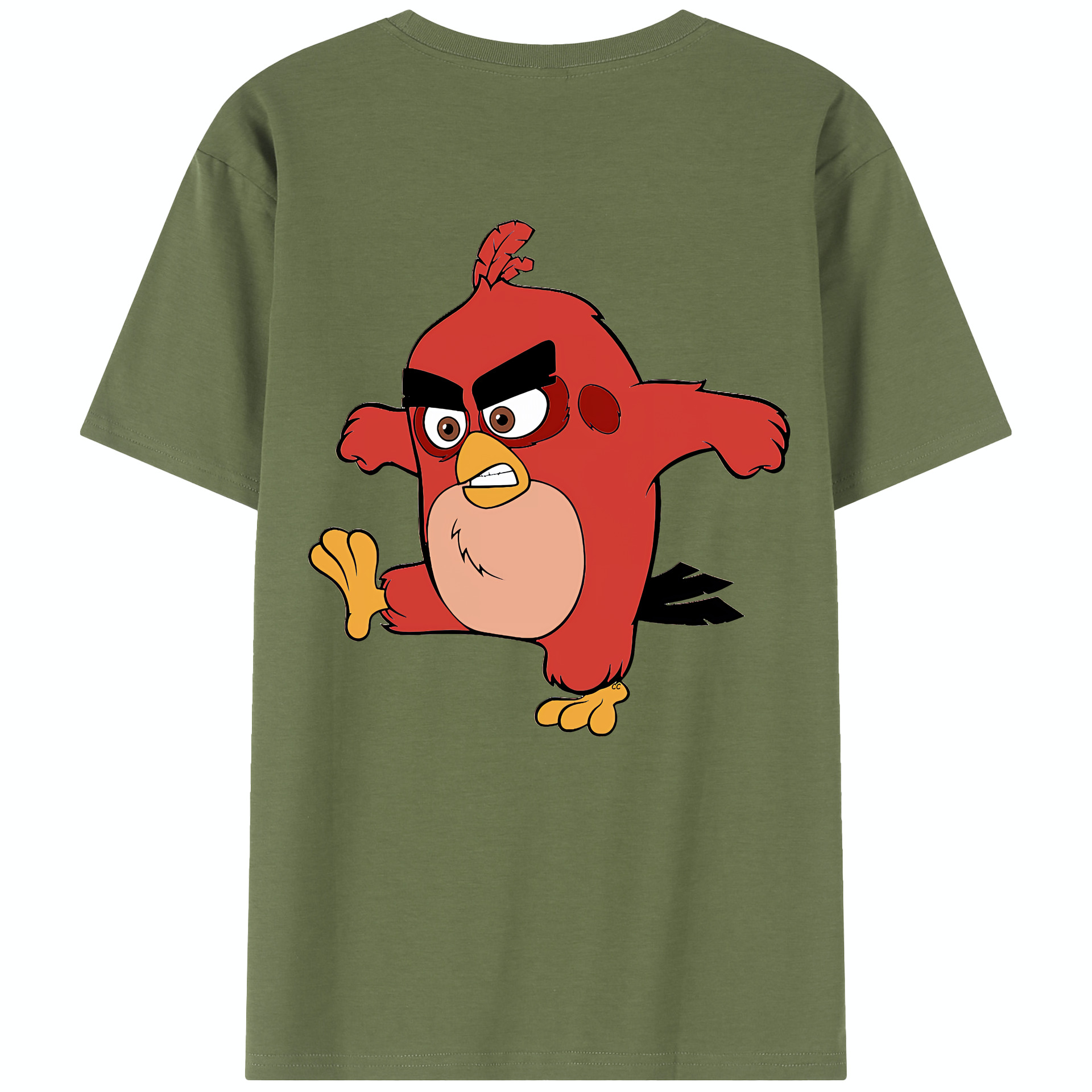 （画像用） Angry Birds アングリーバード 綿100％半袖Tシャツ（背面プリント）